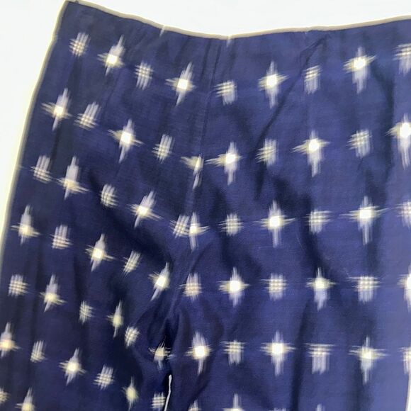 Alix of Bohemia Navy/White Patterned Linen Pants Size Medium - Picture 7 of 9
